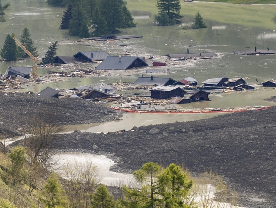 Blatten after the disaster: donate now for urgent emergency aid Flooded houses in Blatten after landslide - urgent donation for emergency aid and rapid assistance on site.
