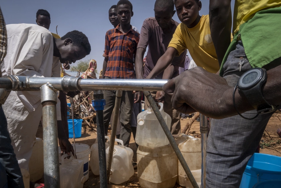 A working well provides drinking water - Donations ensure water supply.
